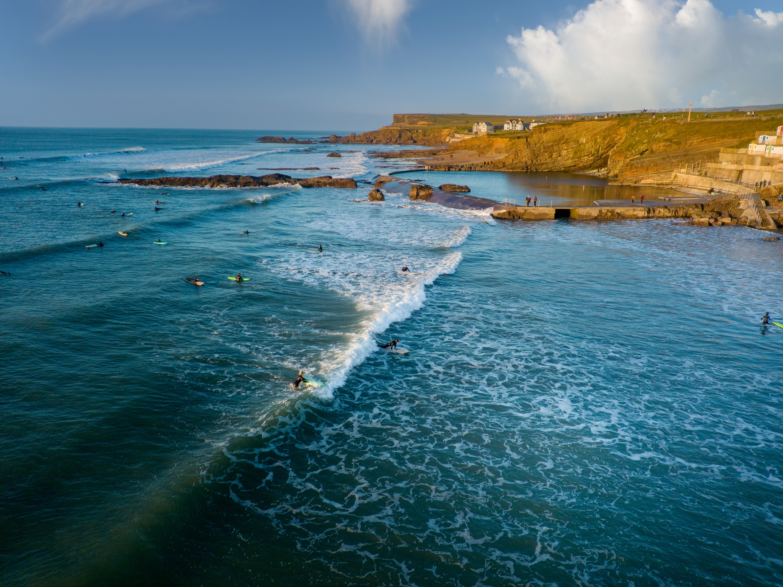 Summerleaze Beach Sea Pool High Tide winter 2021 (3 of 4)